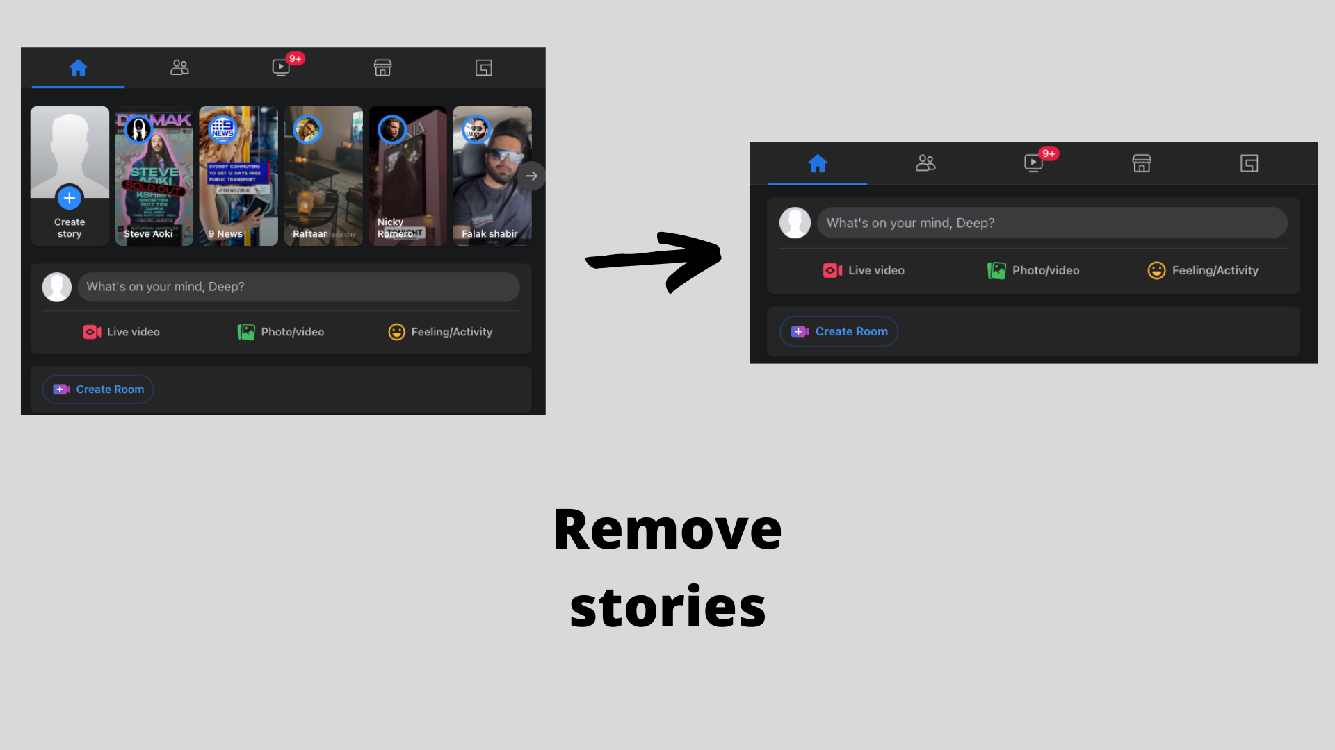 Remove stories