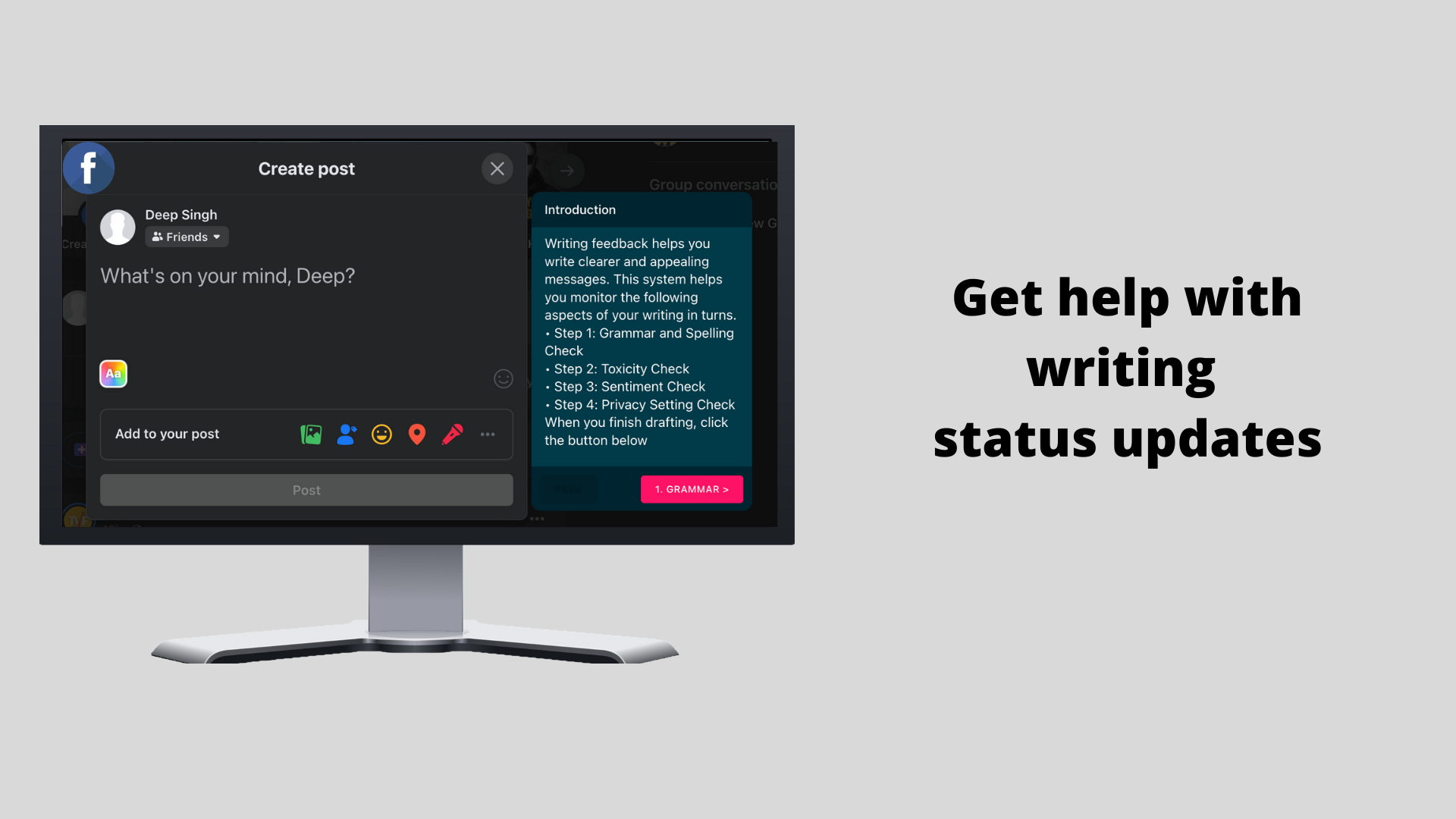 Get help with writing status updates